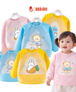 Yếm ăn dặm dài tay cho bé