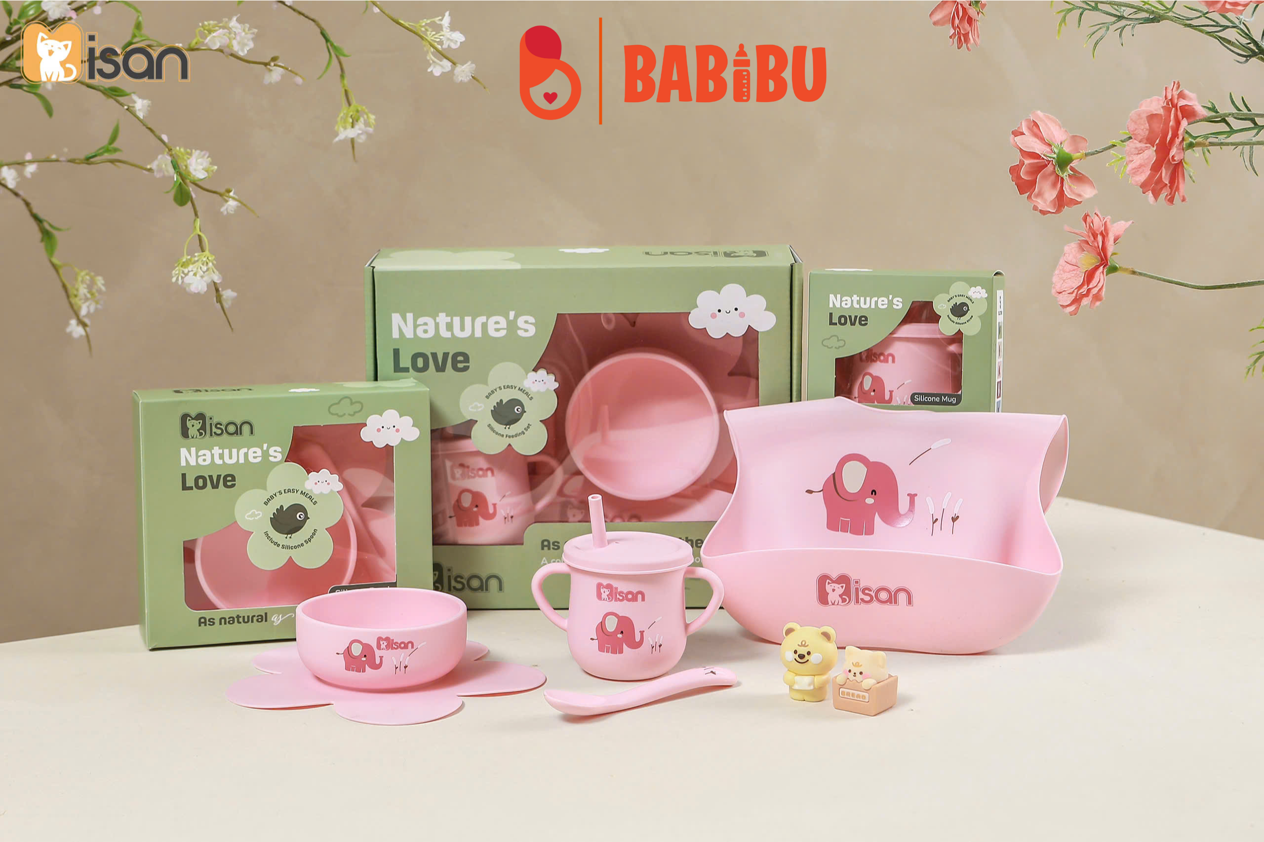 Misan set hộp dụng cụ ăn dặm 4 món