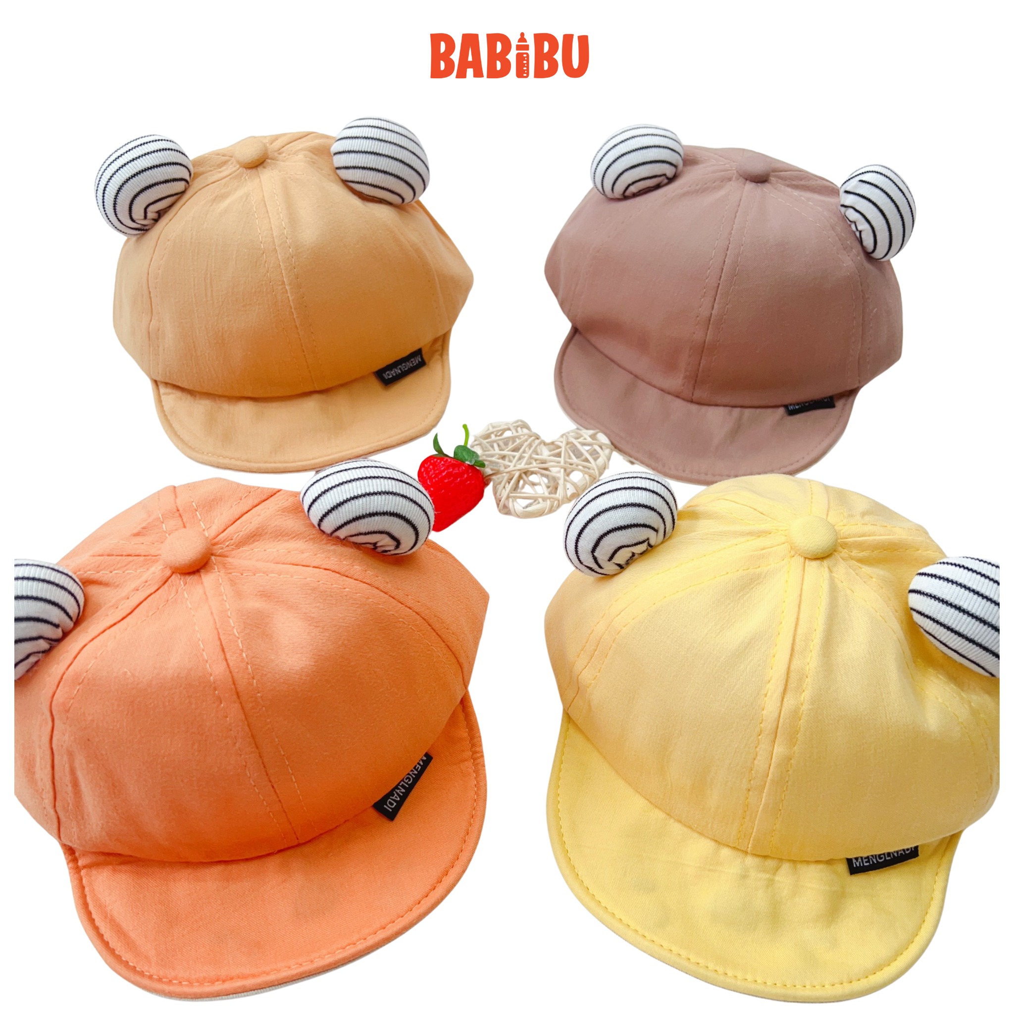 Mũ lưỡi trai kẻ tai gấu