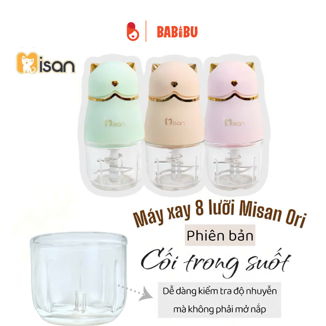 Misan máy xay mèo 8 lưỡi cối trong suốt
