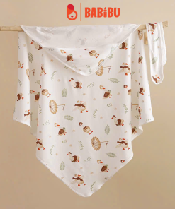 Choàng cotton mỏng kèm đai