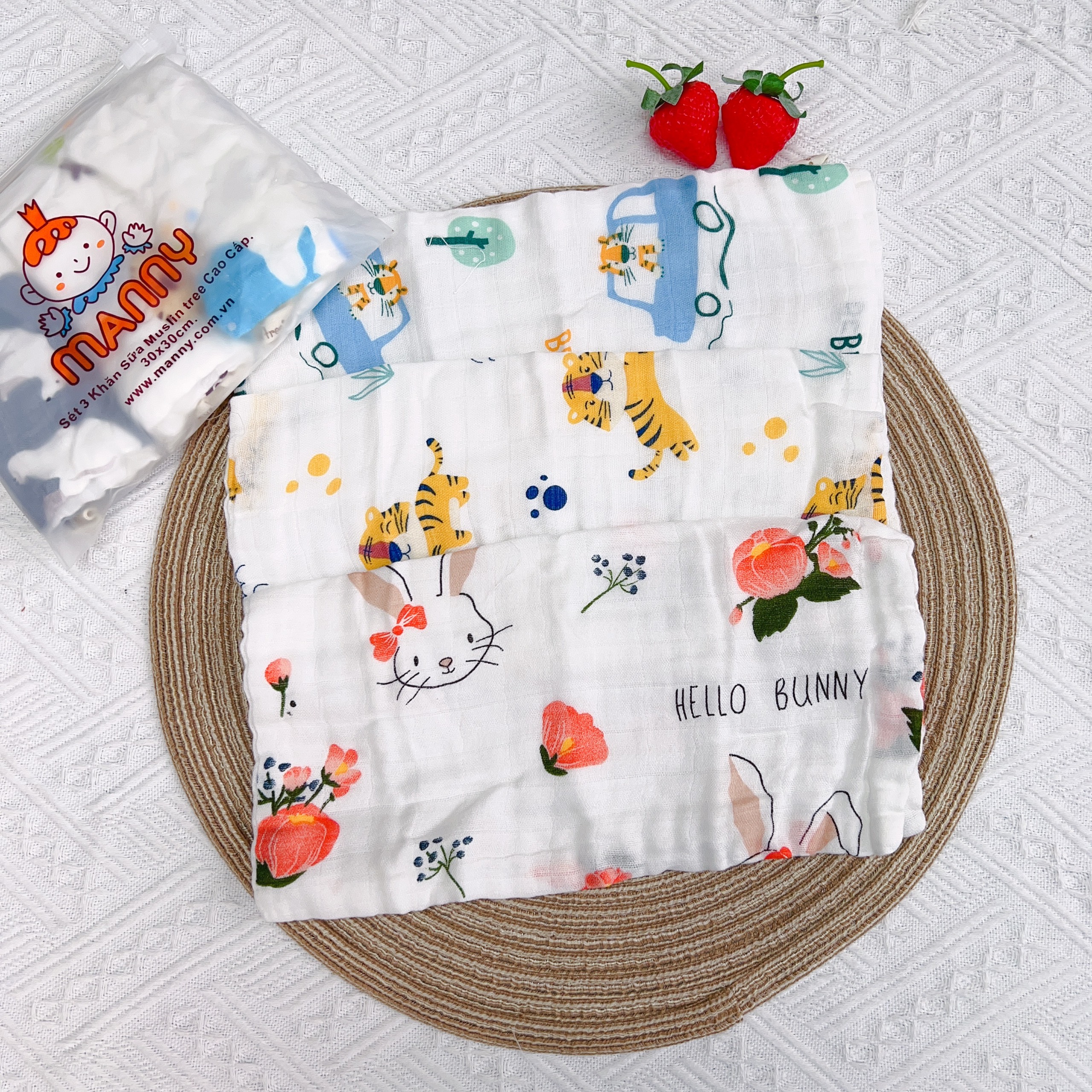 Khăn sợi tre set 3 - Ảnh 7