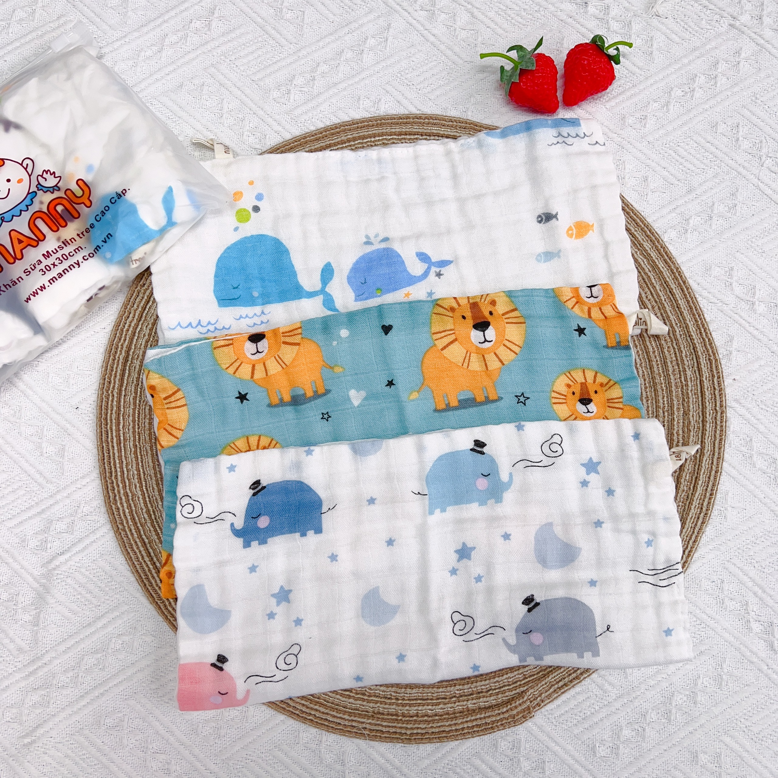 Khăn sợi tre set 3 - Ảnh 5