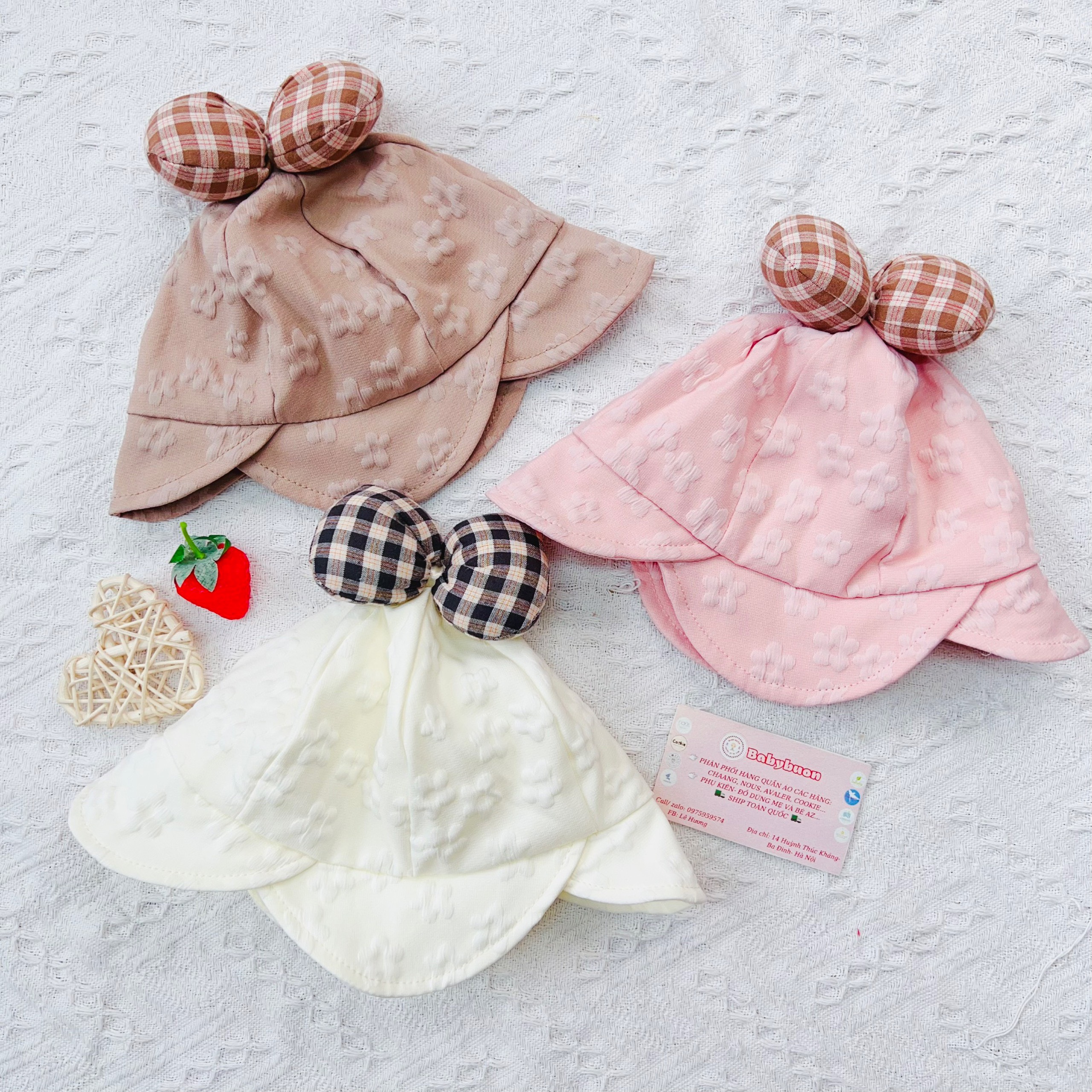 Alternative view of Mũ dáng hoa có nơ