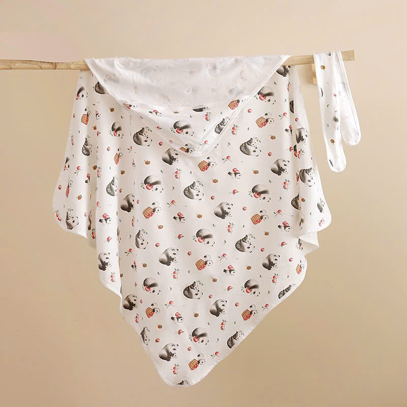 Choàng cotton mỏng kèm đai