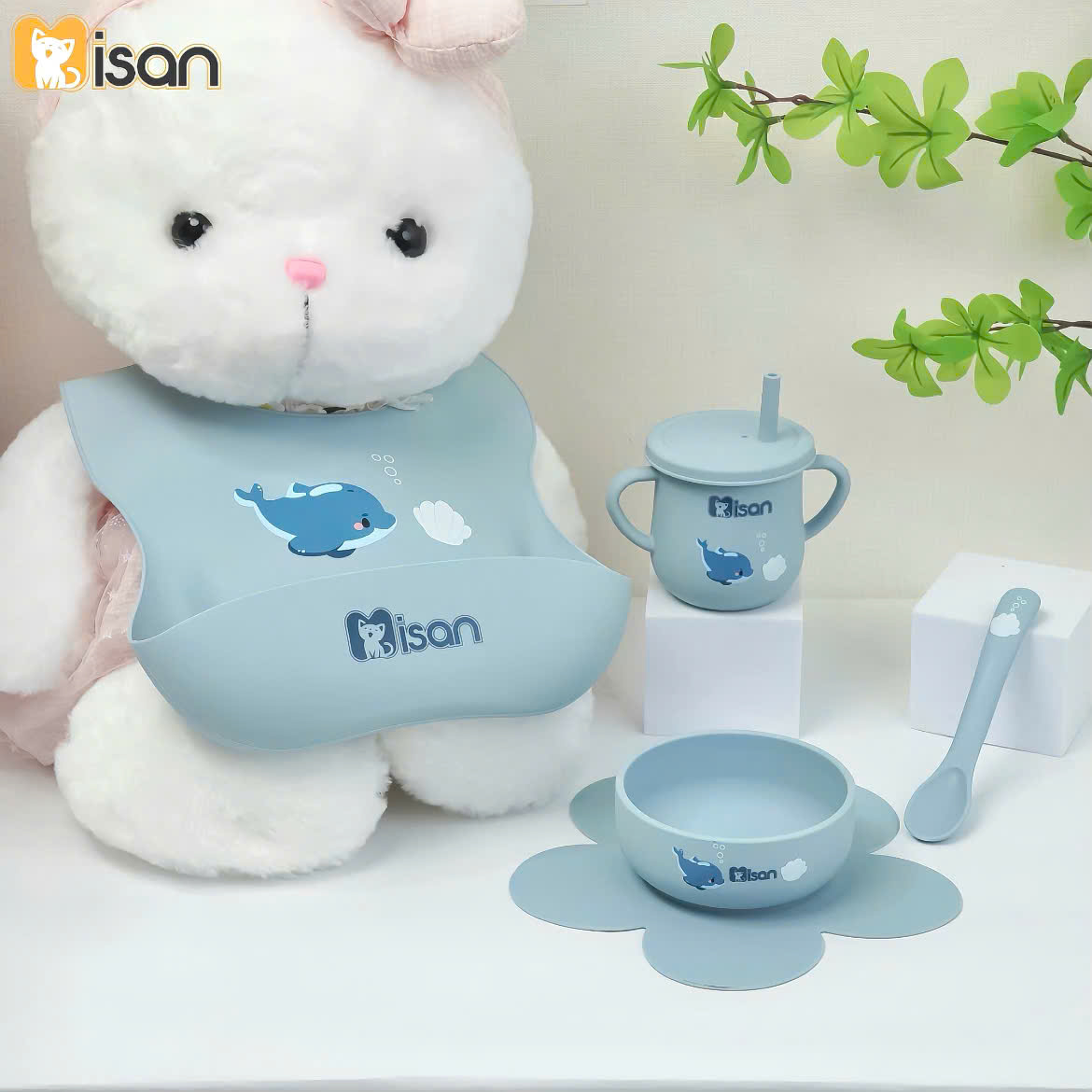 Misan set hộp dụng cụ ăn dặm 4 món