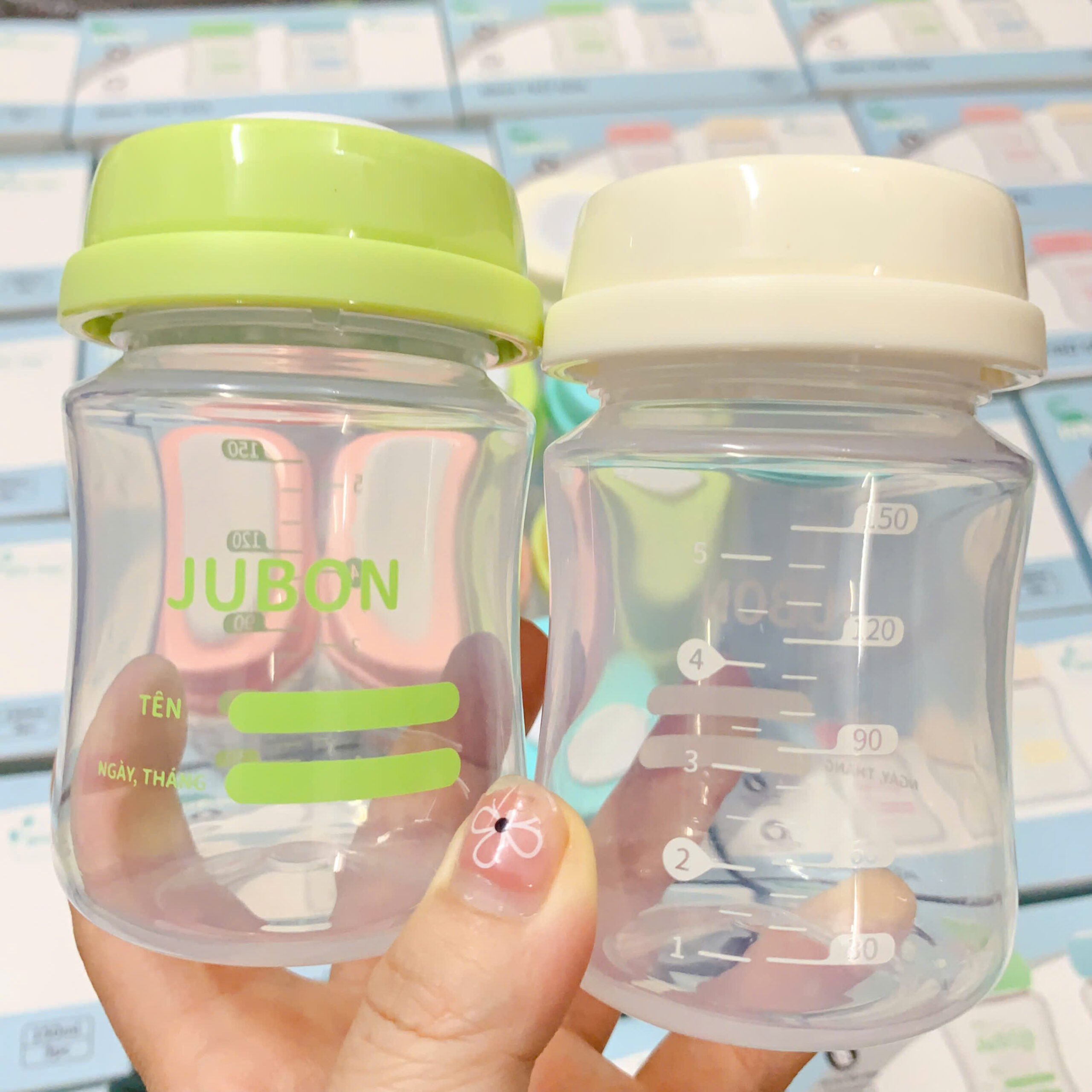 Set 3 trữ hộp trữ sữa Jubon