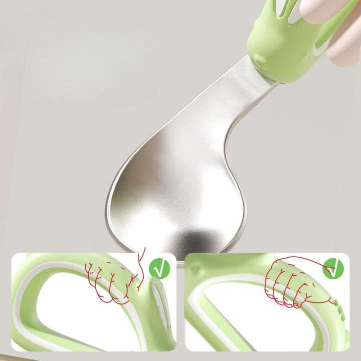 Thìa rĩa inox set 2 kèm hộp thỏ 