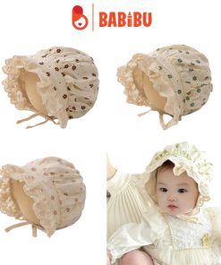 Mũ bèo hoa buộc dây cute