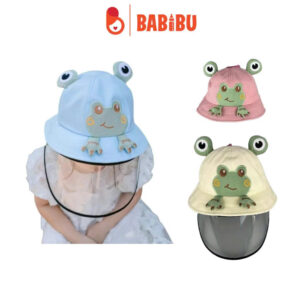 Mũ vành ếch kem kính 4-18M
