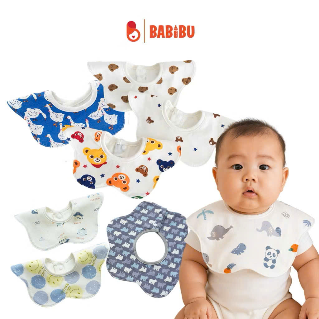 Yếm hoa cotton set 3