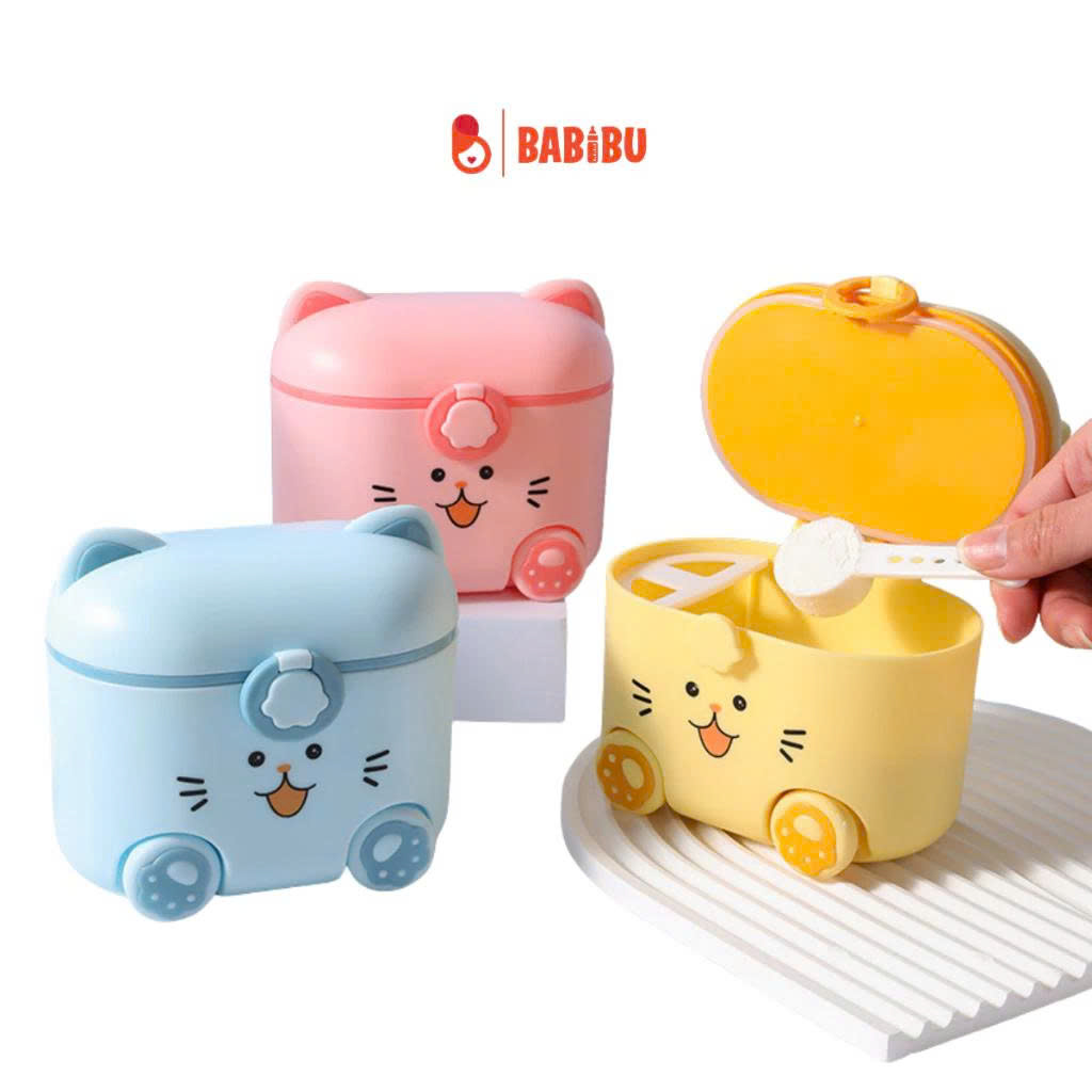 Hộp đựng sữa bột hình mèo