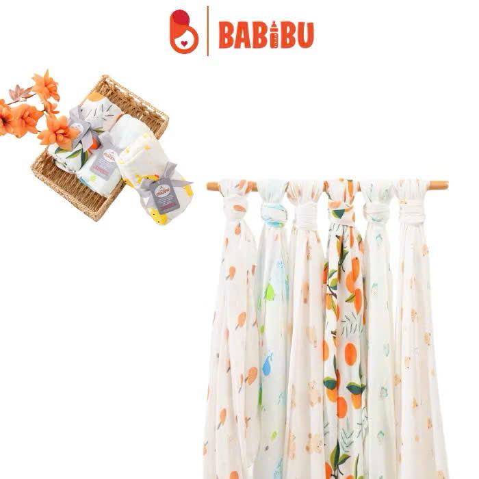 Khăn tắm tre 100% cuộn nơ