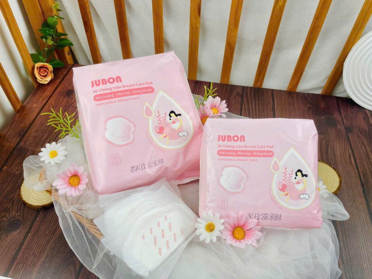 Thấm sữa 1 lần Vcool, Jubon 50pcs