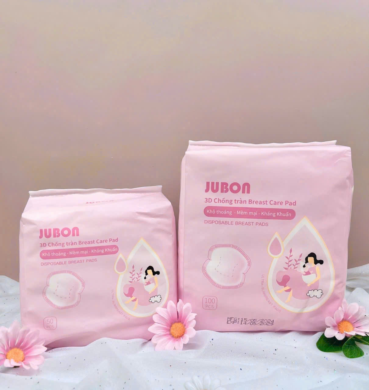 Thấm sữa 1 lần Vcool, Jubon 50pcs - Ảnh 7